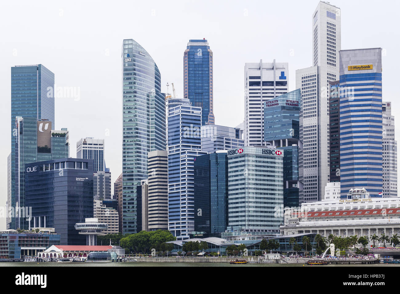 Singapur, Skyline Stock Photo