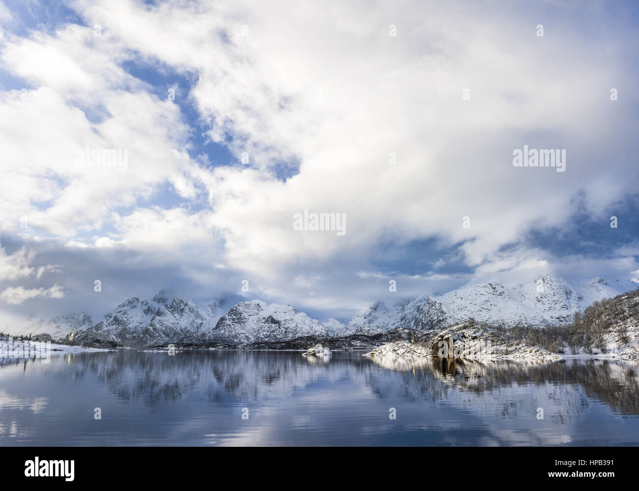 Landschaft auf den Lofoten, Norwegen Stock Photo