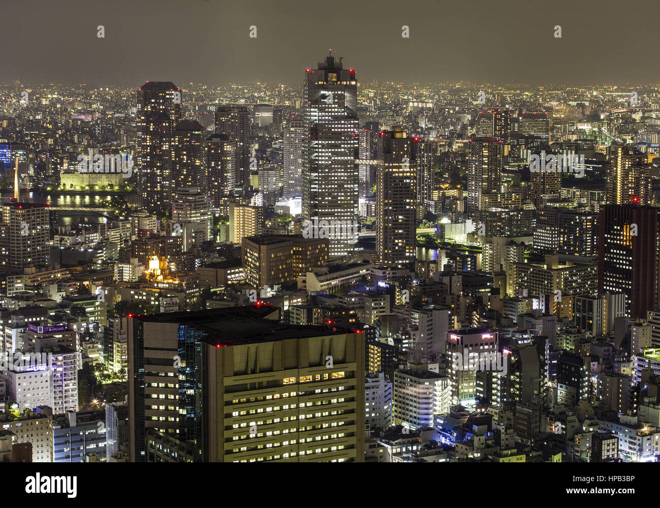 Tokio, Japan, Nachtaufnahme Stock Photo