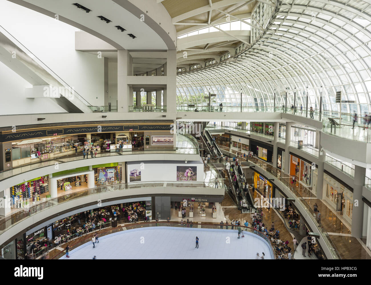 Einkaufcenter in Singapur, Marina Bay Sands Stock Photo