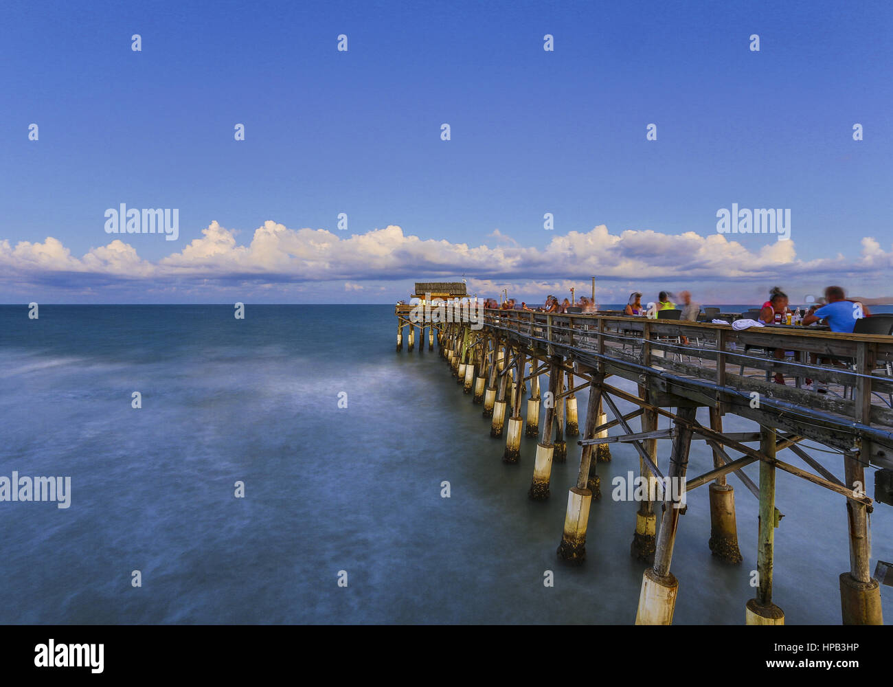 Pier in Cape Coral, Florida, USA Stock Photo