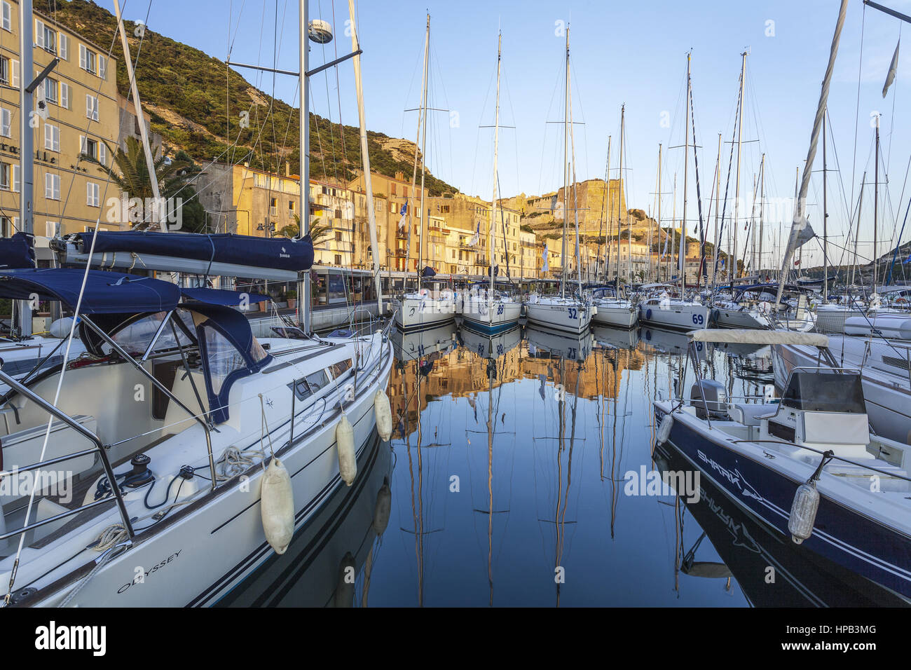 Yachthafen von Bonifacio, Korsika, Frankreich Stock Photo