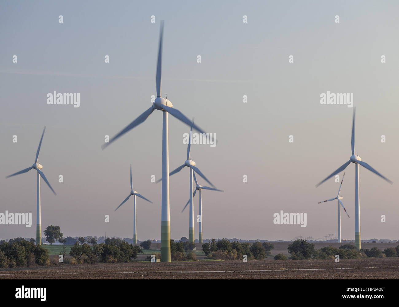 Windkraftpark Stock Photo