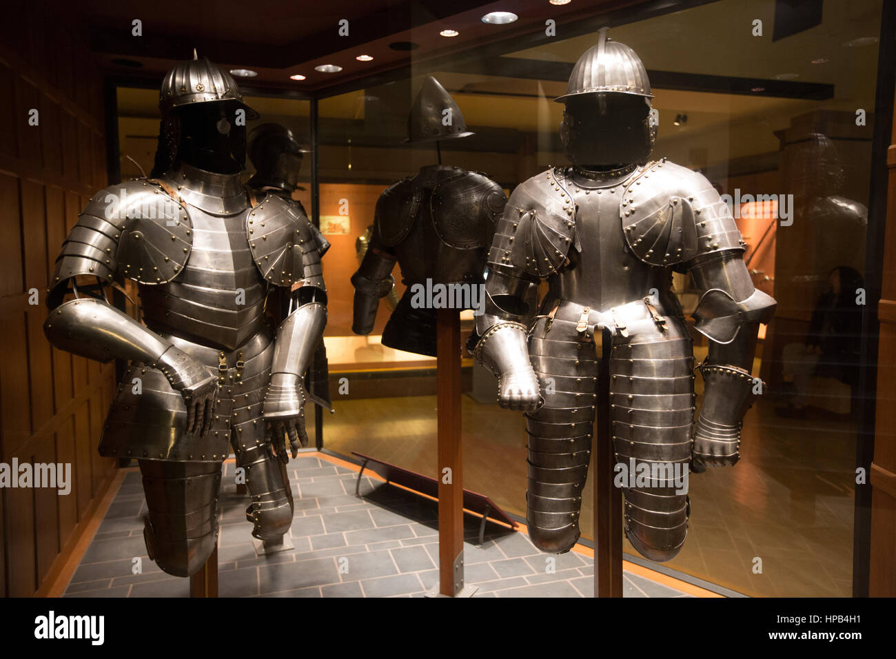 Vintage german armour on display Stock Photo