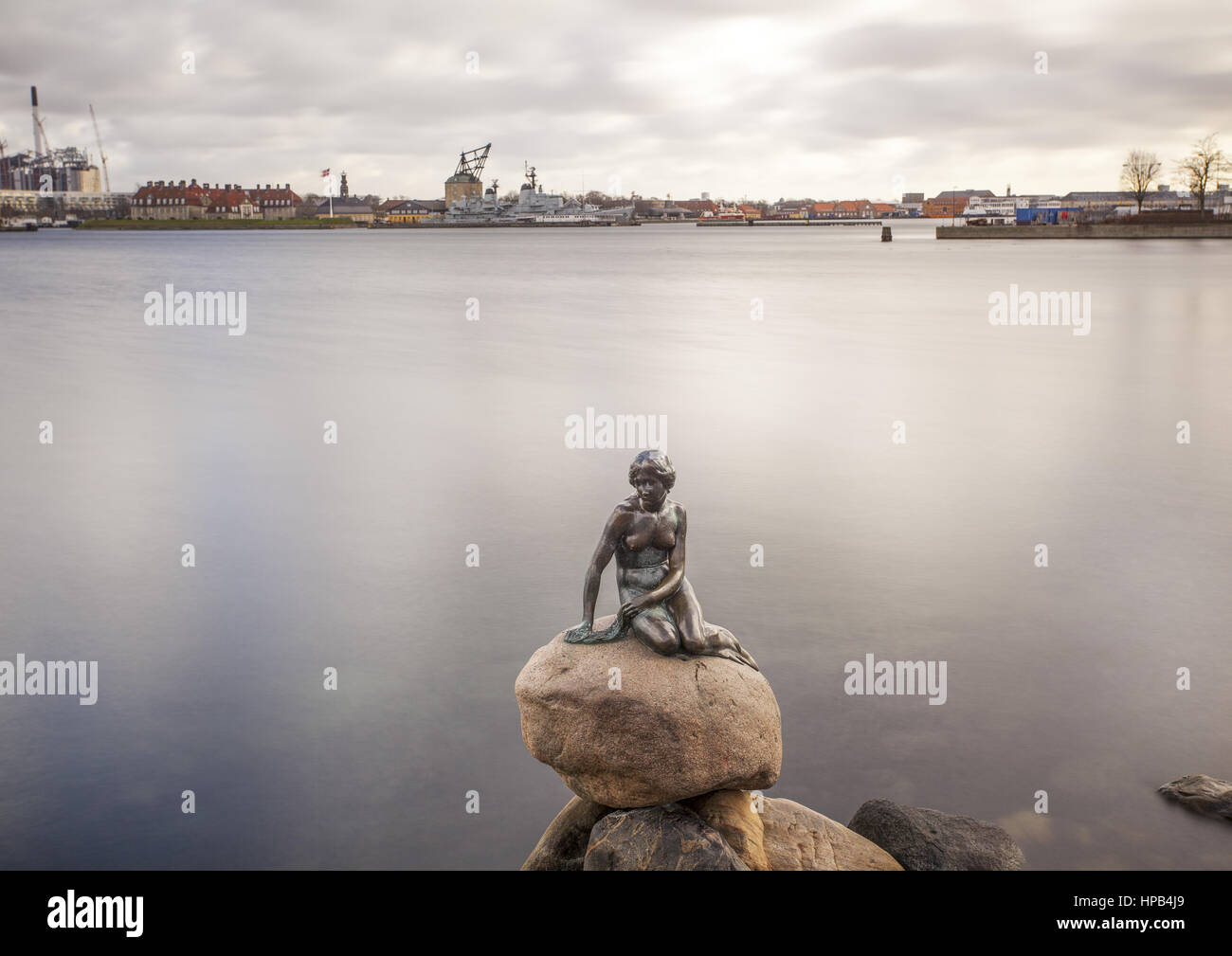 Kleine Meerjungfrau, Kopenhagen, Daenemark Stock Photo