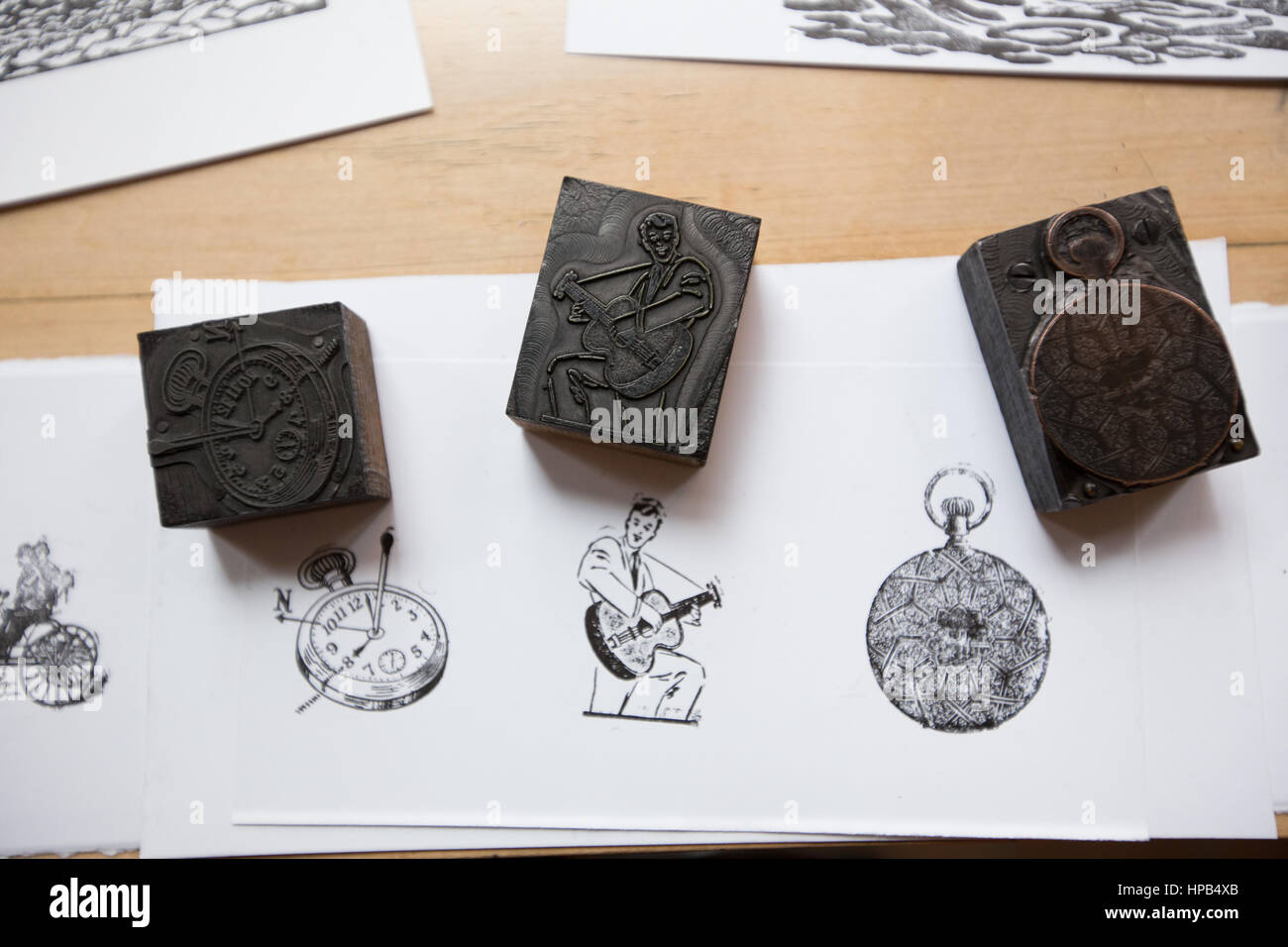 vintage rubber stamps Stock Photo - Alamy