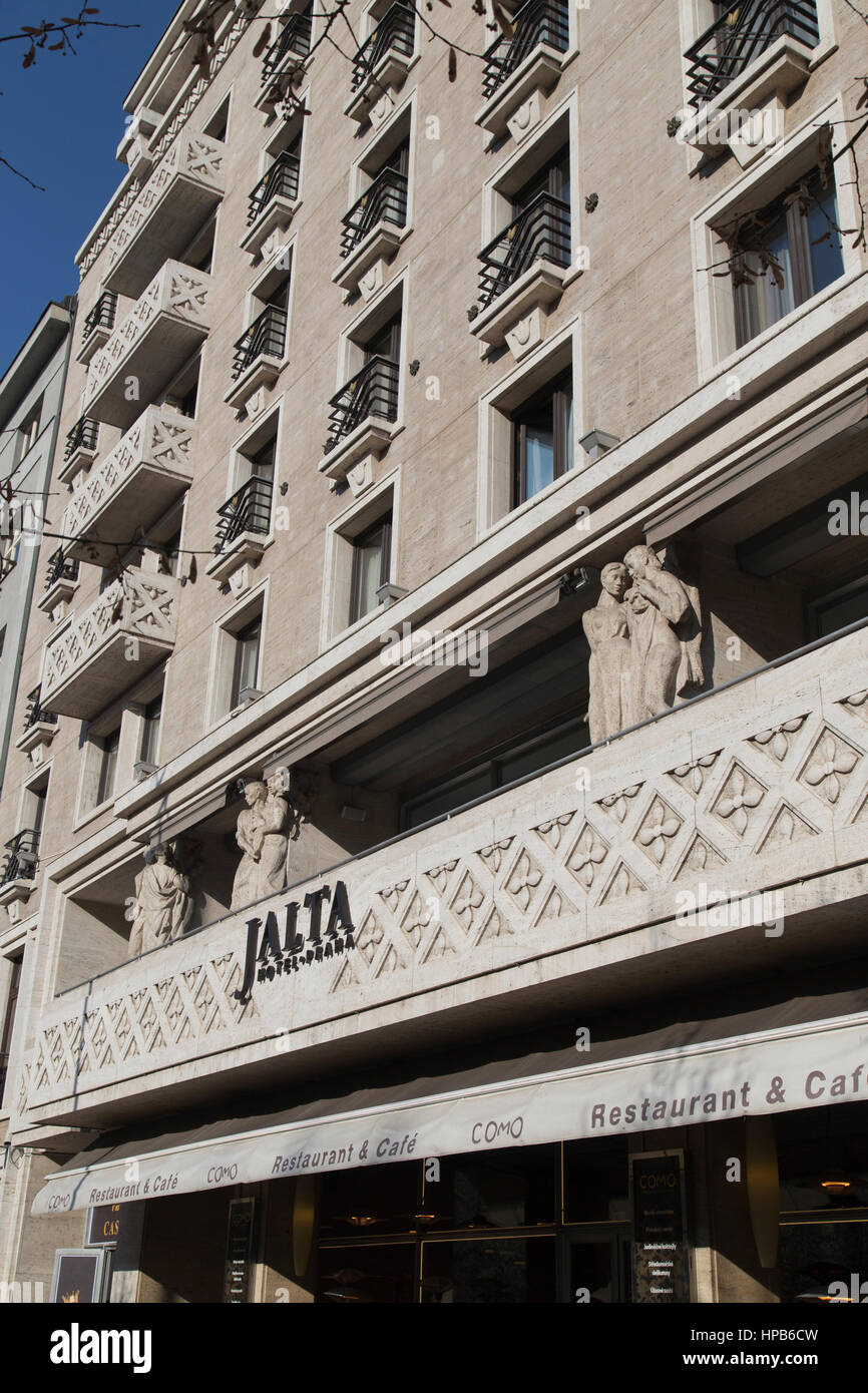 Exterior of the Jalta Hotel in Prague Czech Republic Stock Photo Alamy