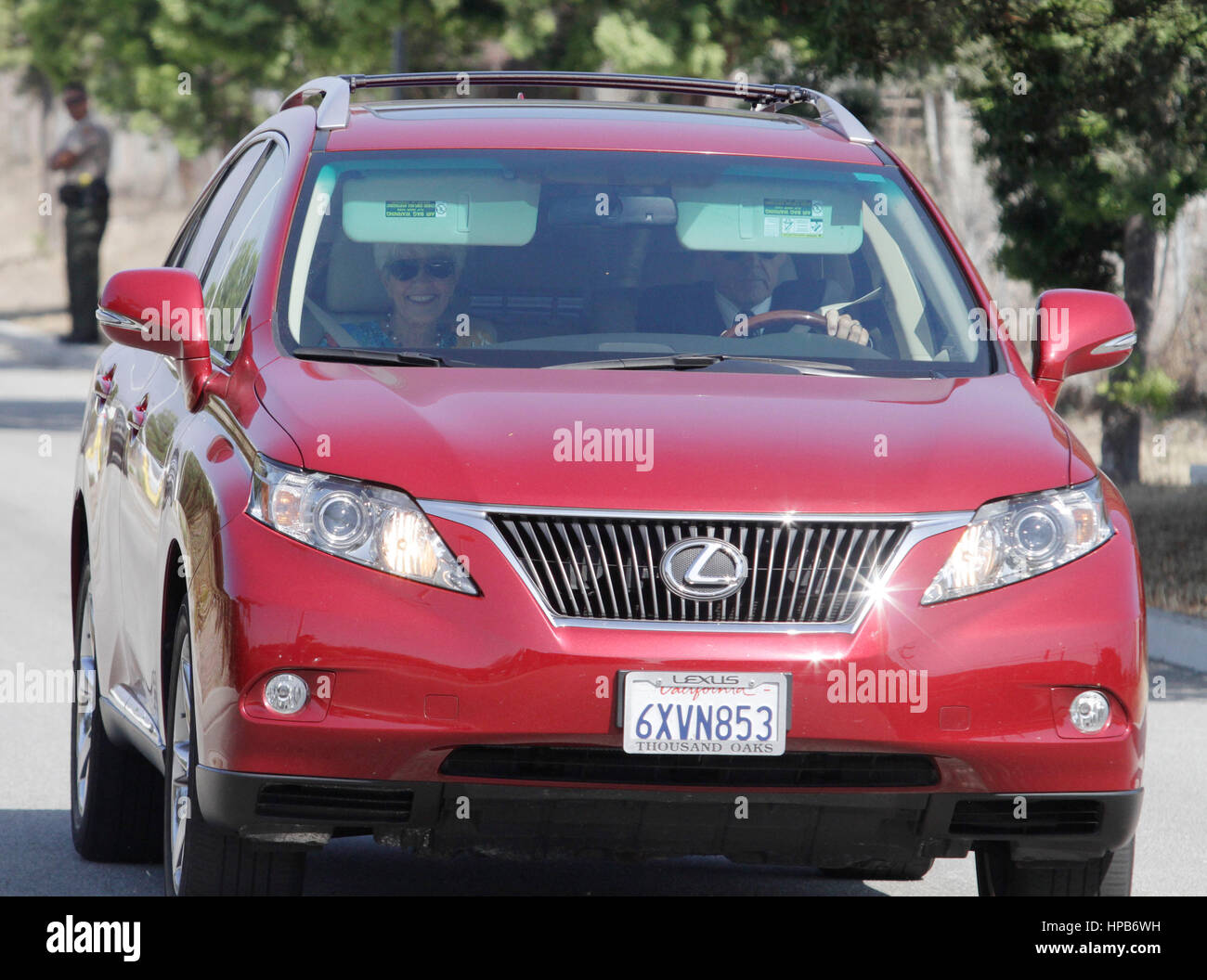 Lynn and Rick Bynes, the parents of actress Amanda Bynes, drive away(04)