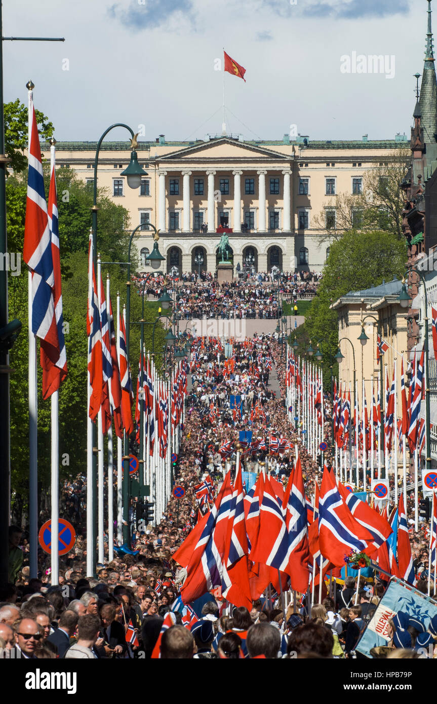 Norwegians celebrate their national day, May 17 Oslo, Norway Stock ...