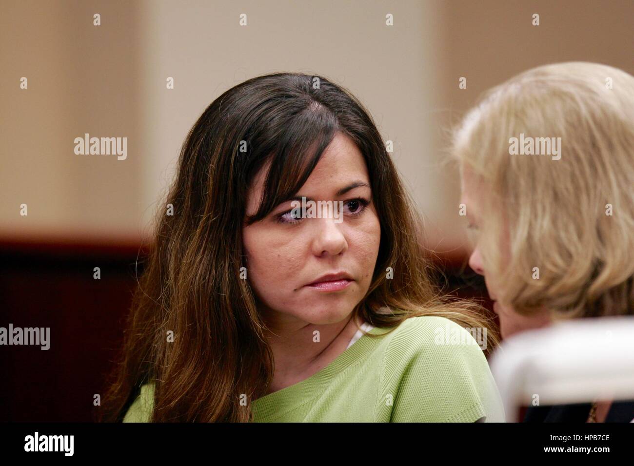 Angela Parks, left, with her attorney Virginia Blumenthal, at a Stock