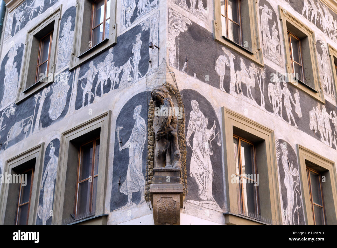 Dum u Minuty (The House at the Minute) home to Franz Kafka in Old Town in  Prague Czech Republic Stock Photo - Alamy