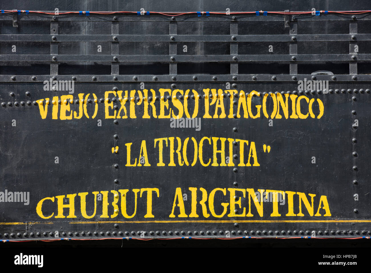 The Old Patagonian Express. El Maiten, Argentina. Stock Photo