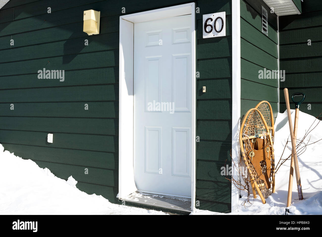 Front of a house, Indigenous community of Chisasibi, Northern Quebec