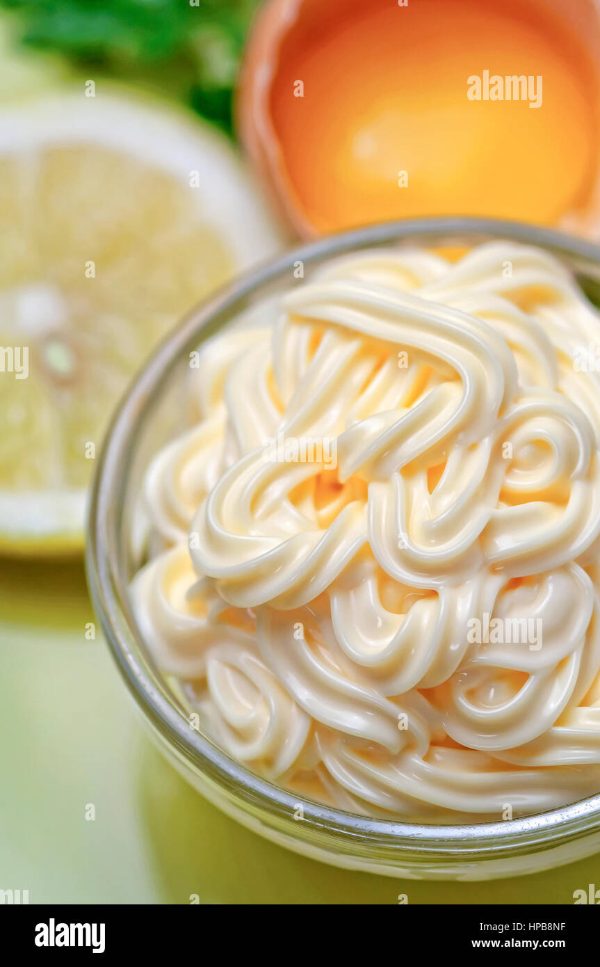 Mayonnaise sauce with fresh ingredients Stock Photo Alamy