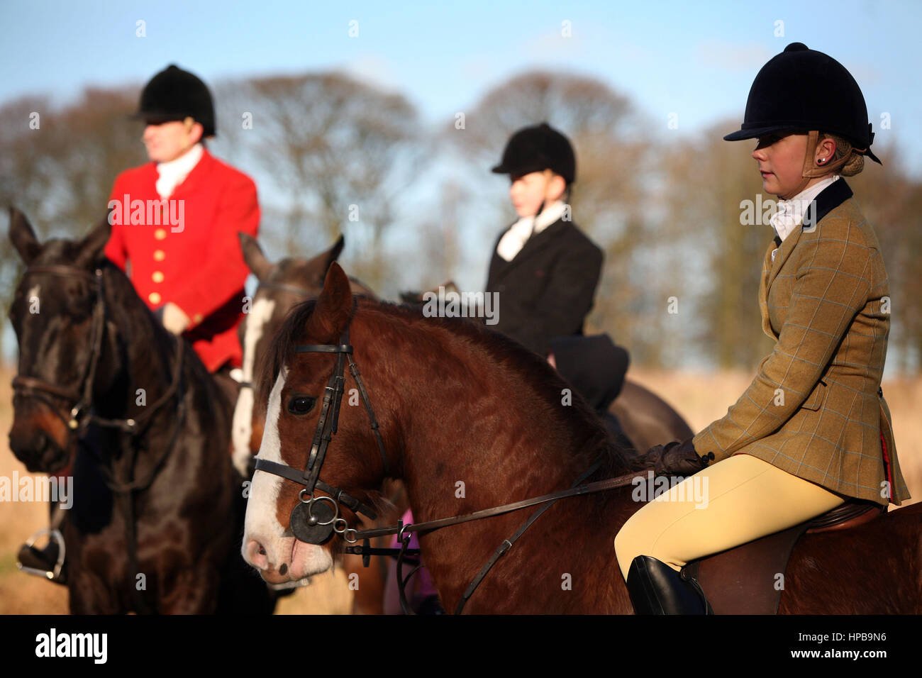 The Hunt at Rivington.(drag hunt Stock Photo Alamy