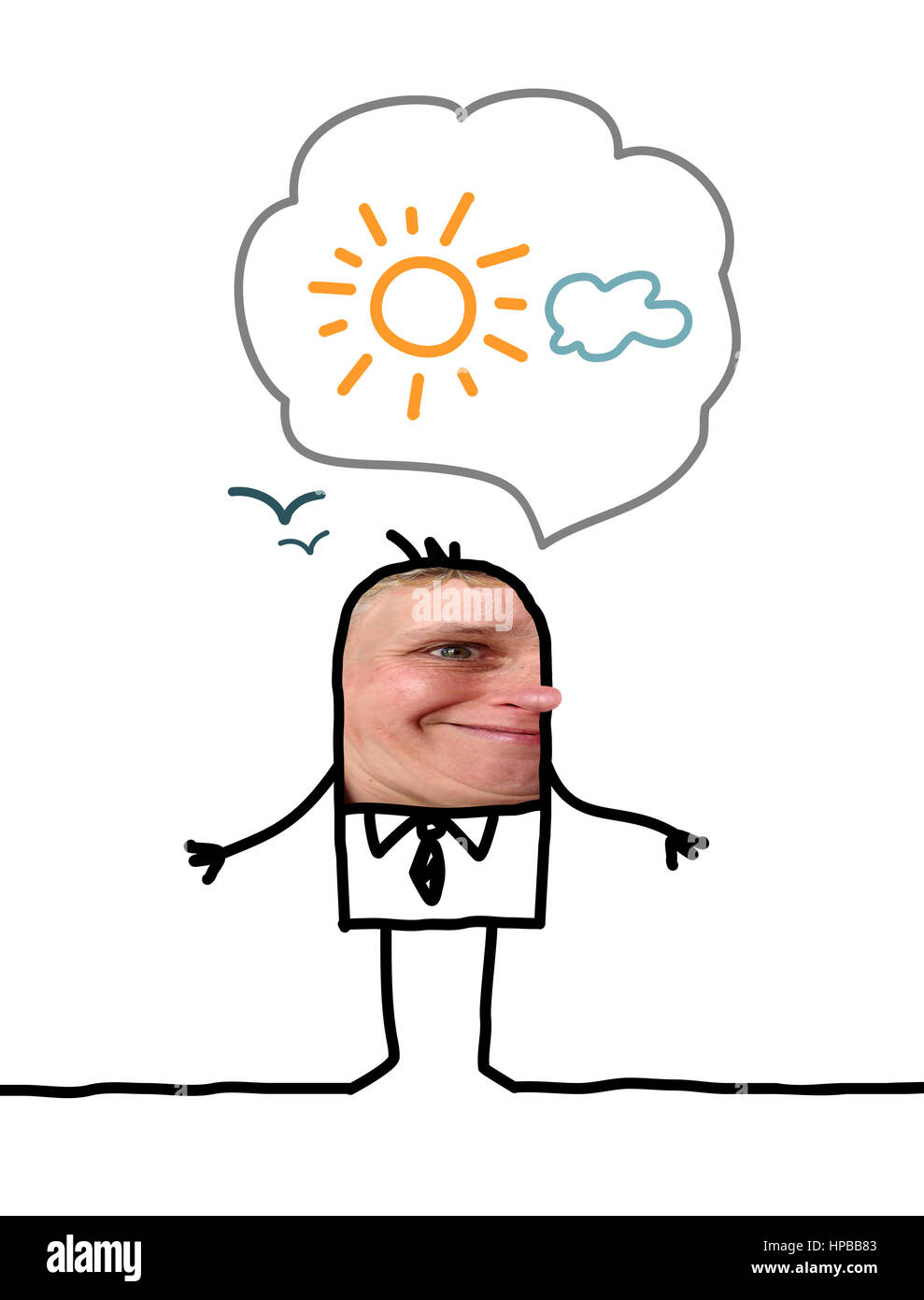 Very optimistic cartoon man hires stock photography and images Alamy