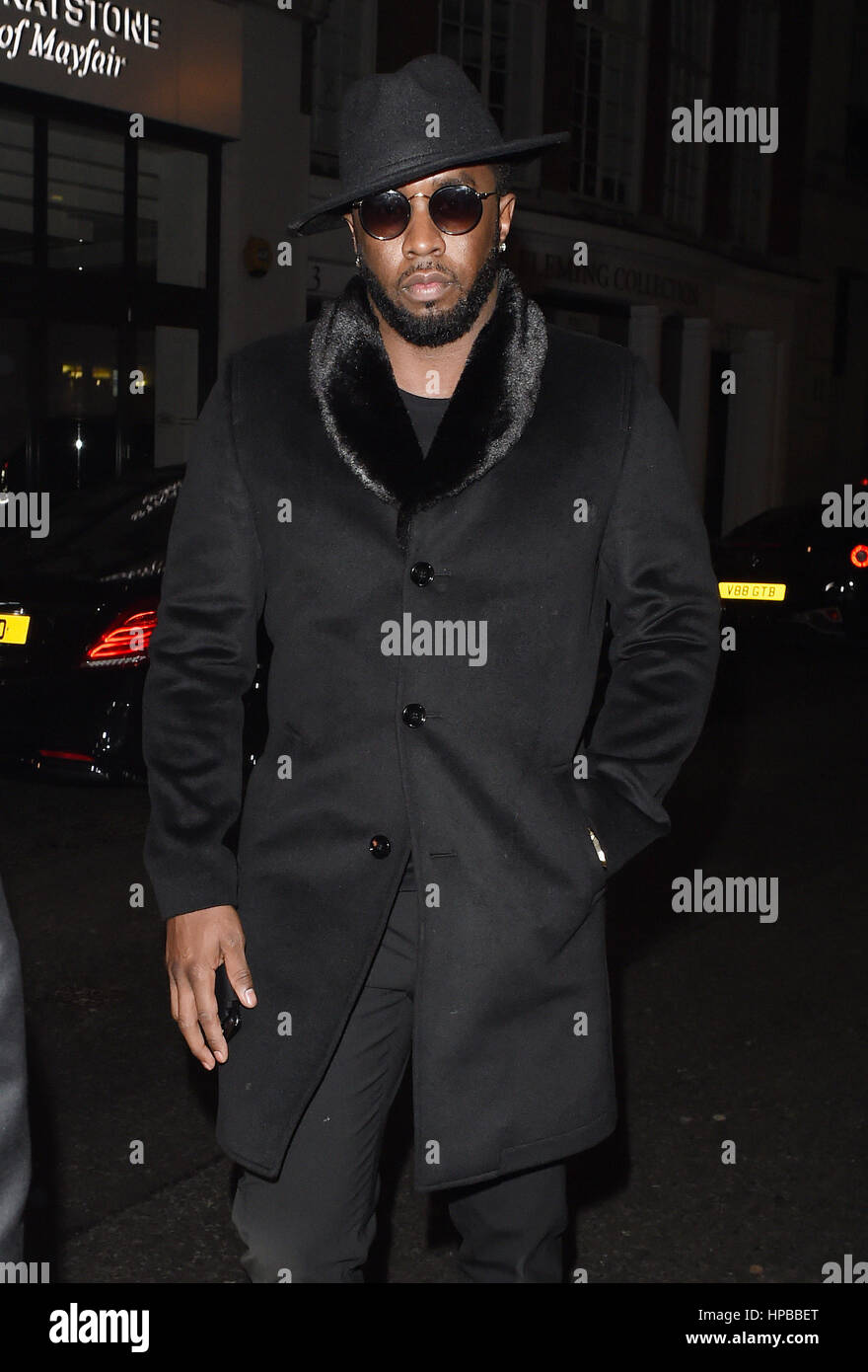 Sean Combs AKA P Diddy seen out and about in London following dinner at