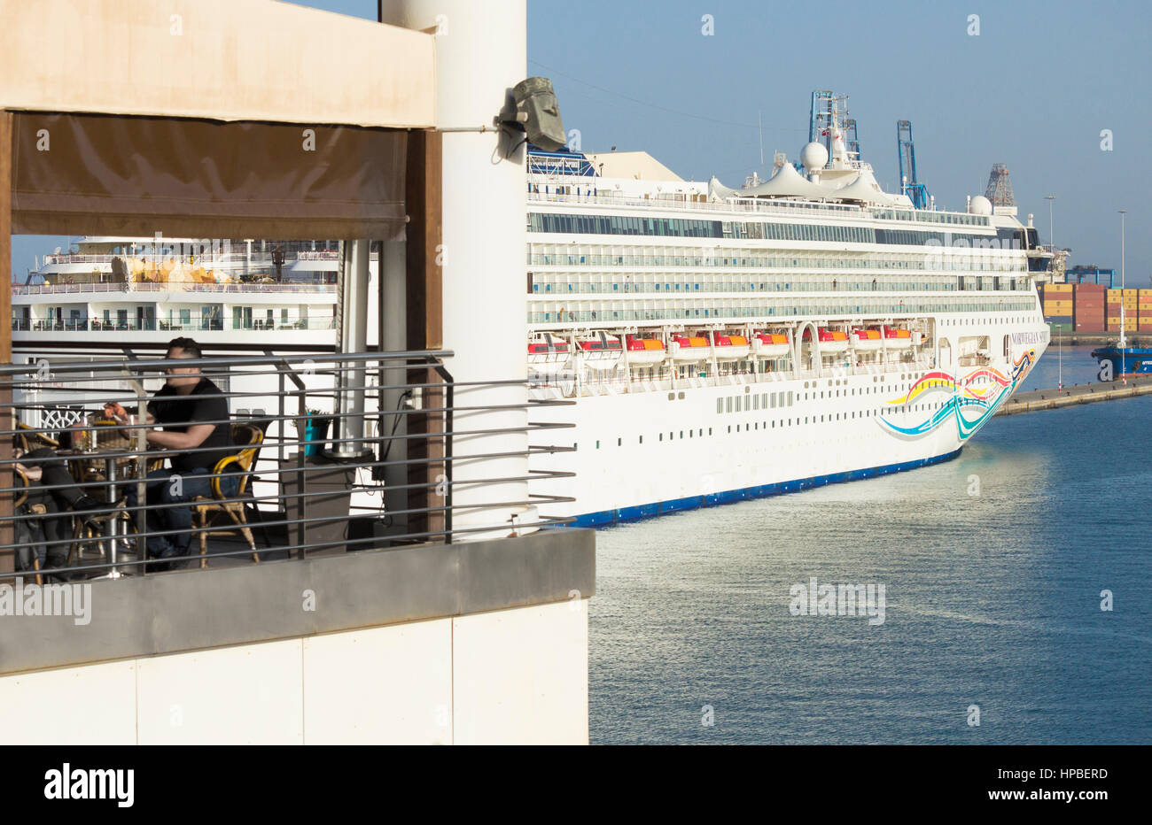 Cruise ship Norwegian Spirit in Las Palmas on Gran Canaria, Canary Islands,  Spain. View from Centro Comercial El Muelle shopping mall Stock Photo -  Alamy
