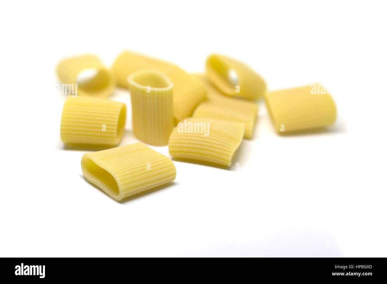 Pasta on white background Stock Photo - Alamy