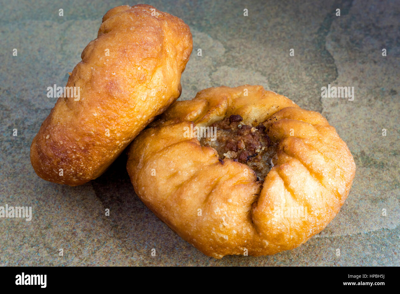 Tat, fried pies with meat Stock Photo