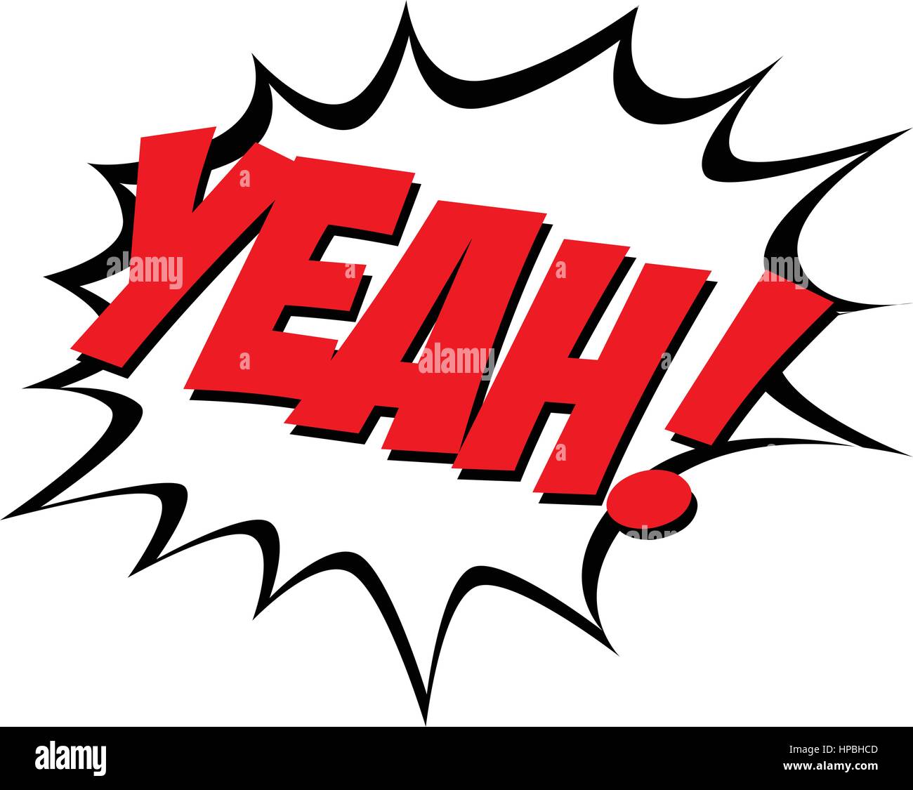 Isolated comic expression Stock Vector