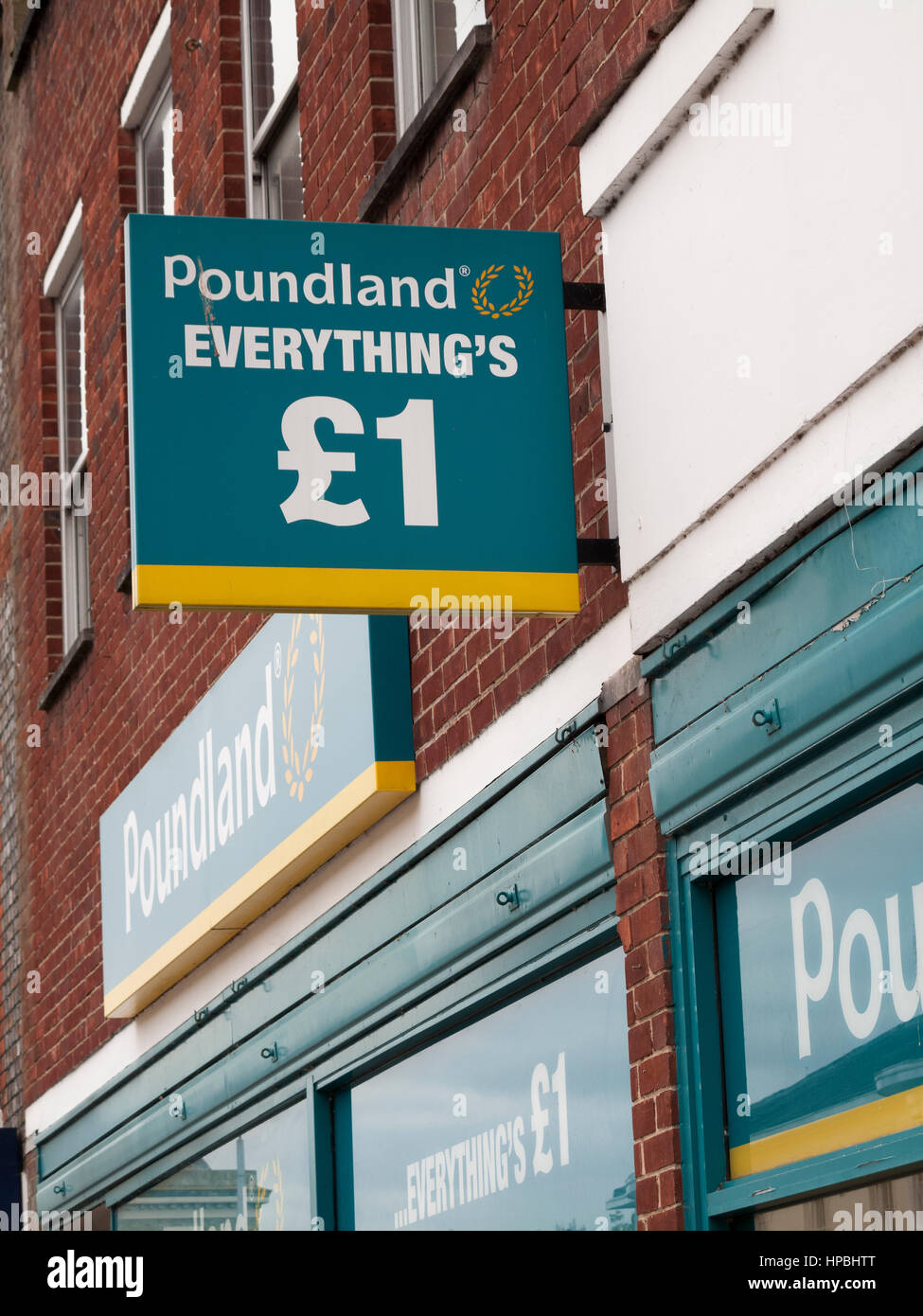 Poundland shop, company founded in 1990 by Dave Todd and Stephen Smith Stock Photo