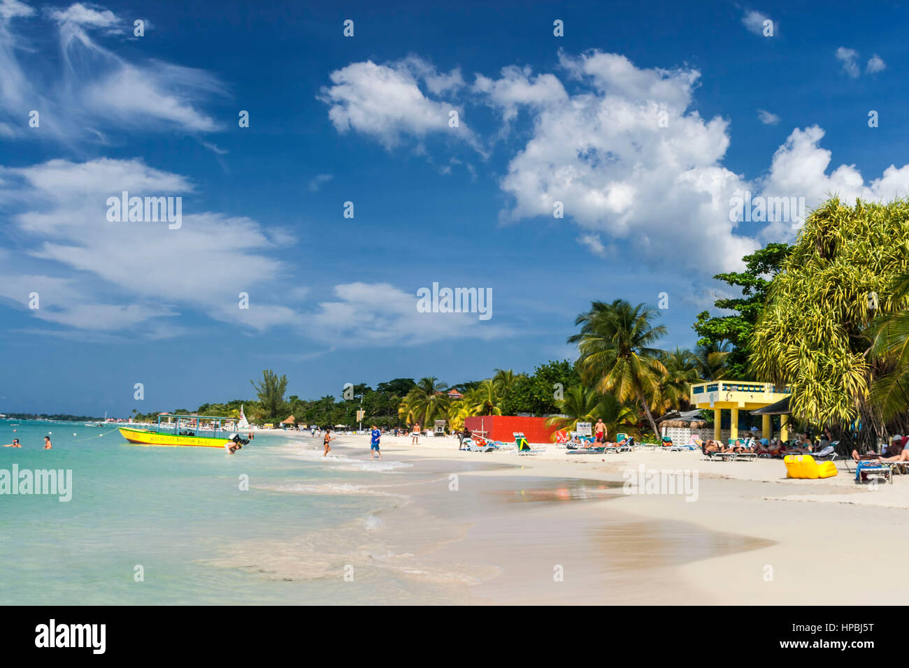 Jamaica Negril beach , West Indies, carribean island Stock Photo