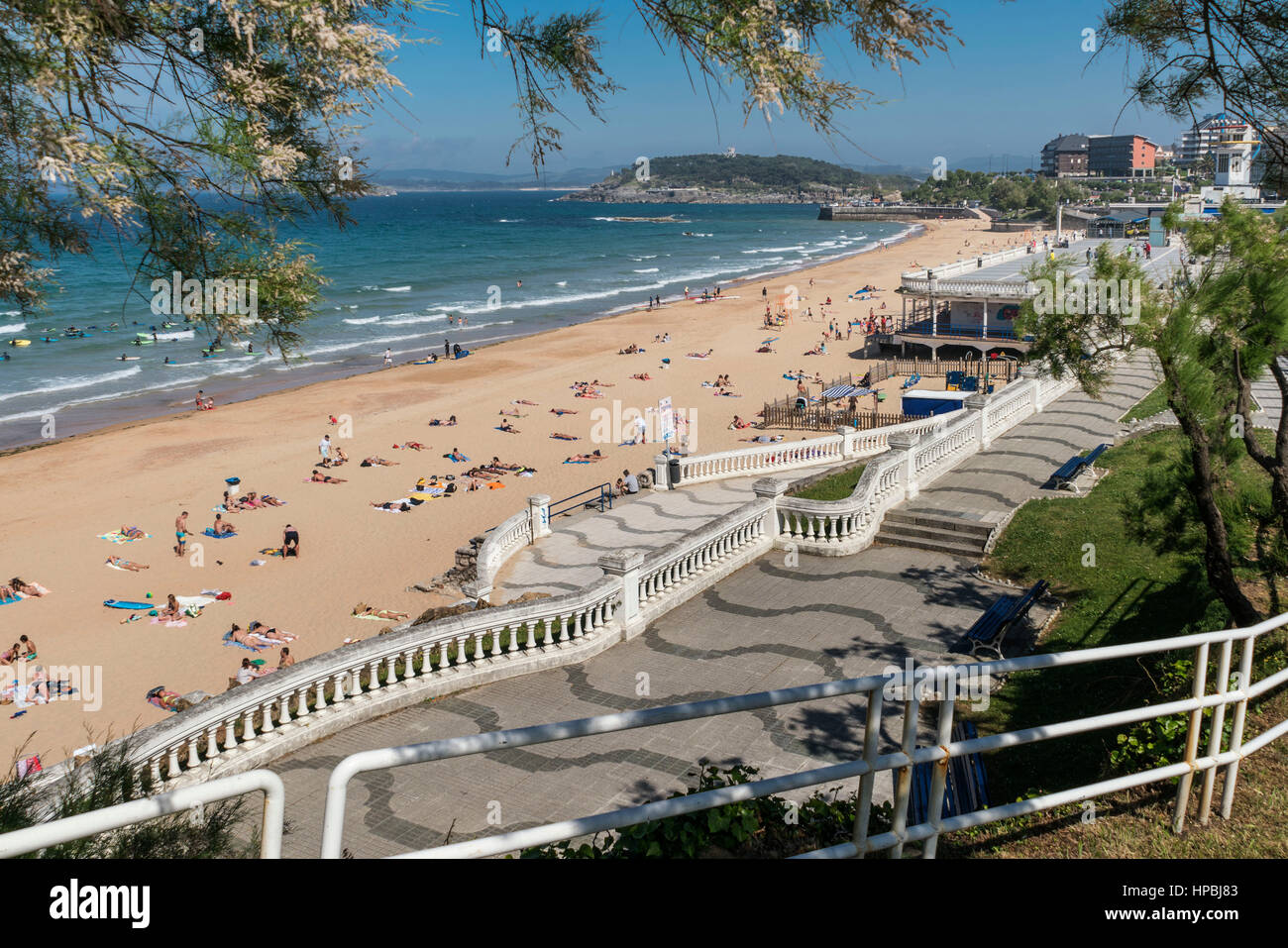 Sardinero beach  Santander Cantabria Spain Stock Photo