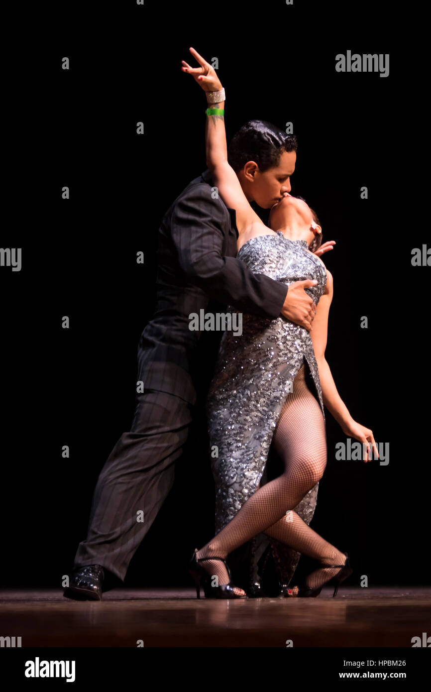 Couple dancing tango in the World Tango Championships, dance