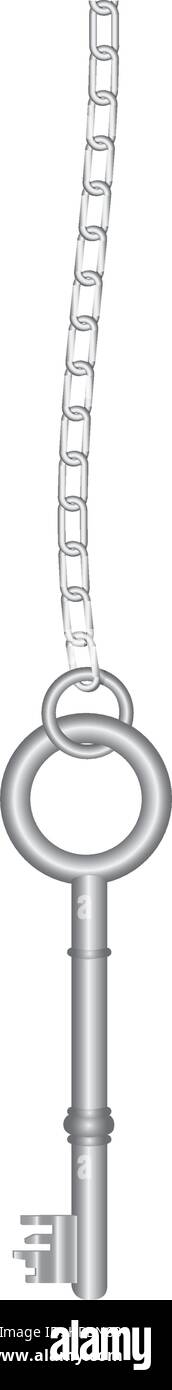 silver old key hanging icon Stock Vector Image & Art - Alamy