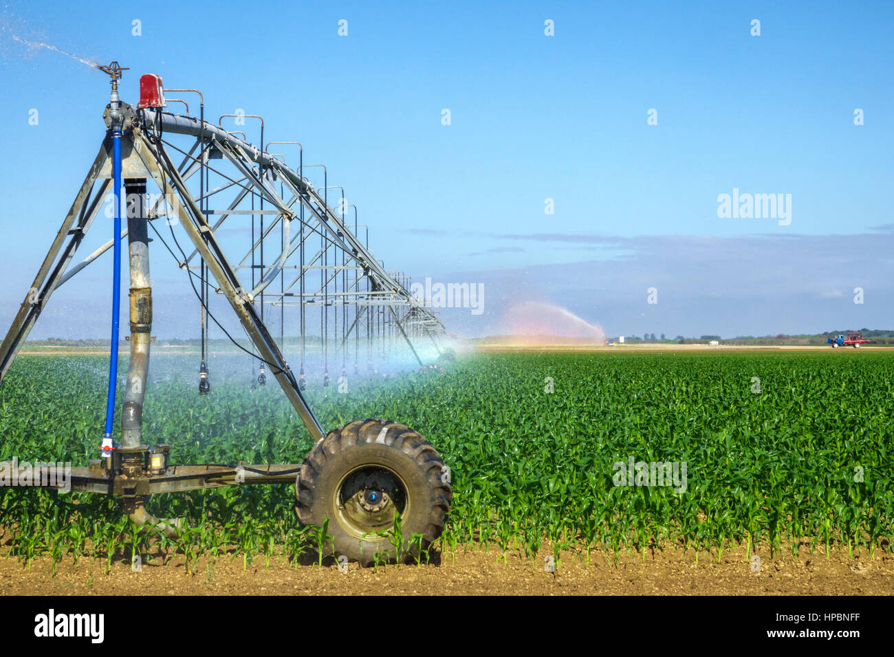 Homestead Florida Redland agriculture field irrigation system Stock