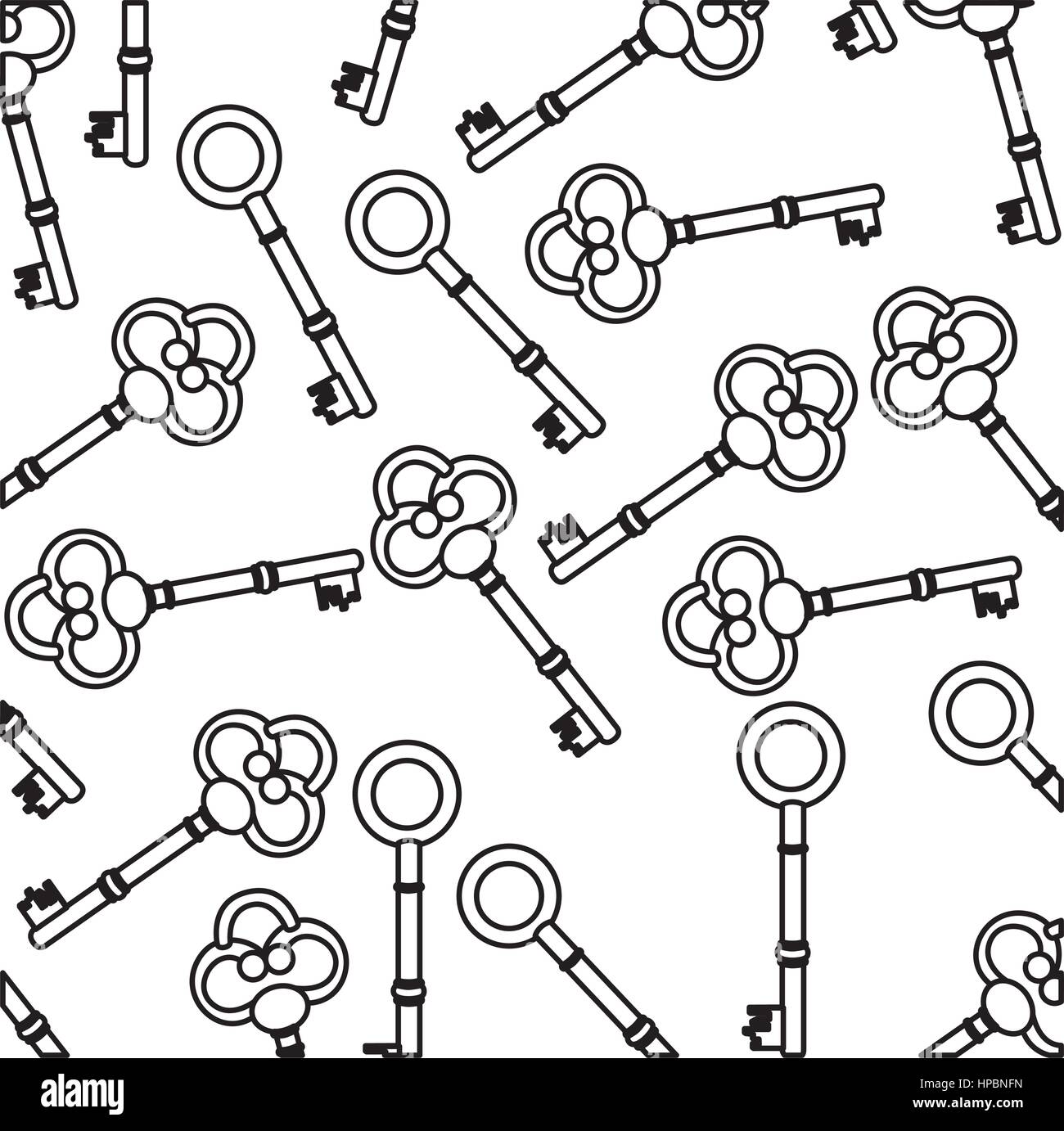 figure old keys icon stock Stock Vector Image & Art - Alamy