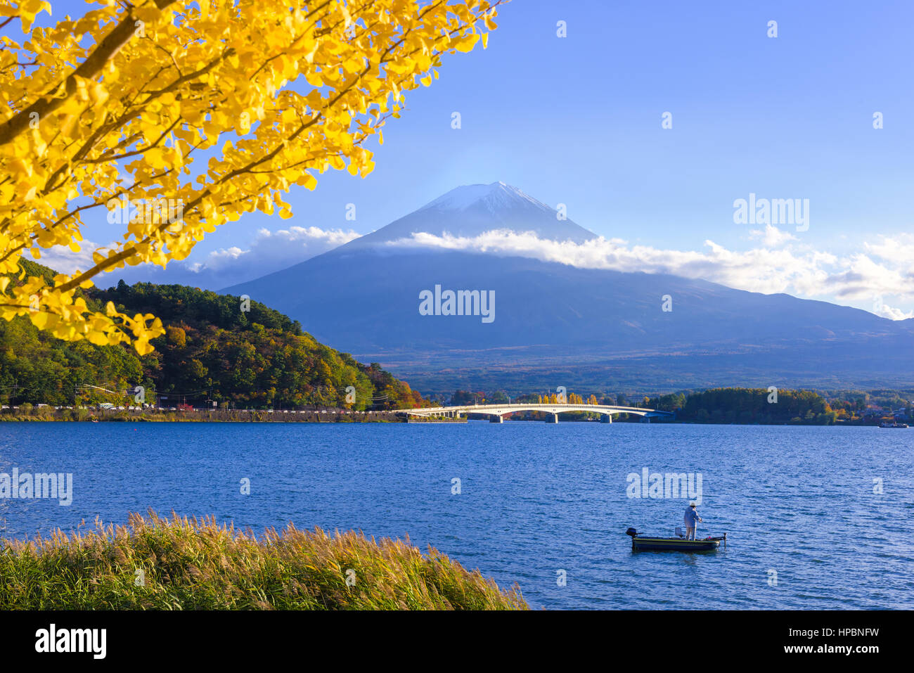 Mountain Fuji, the highest mountain in Japan Stock Photo