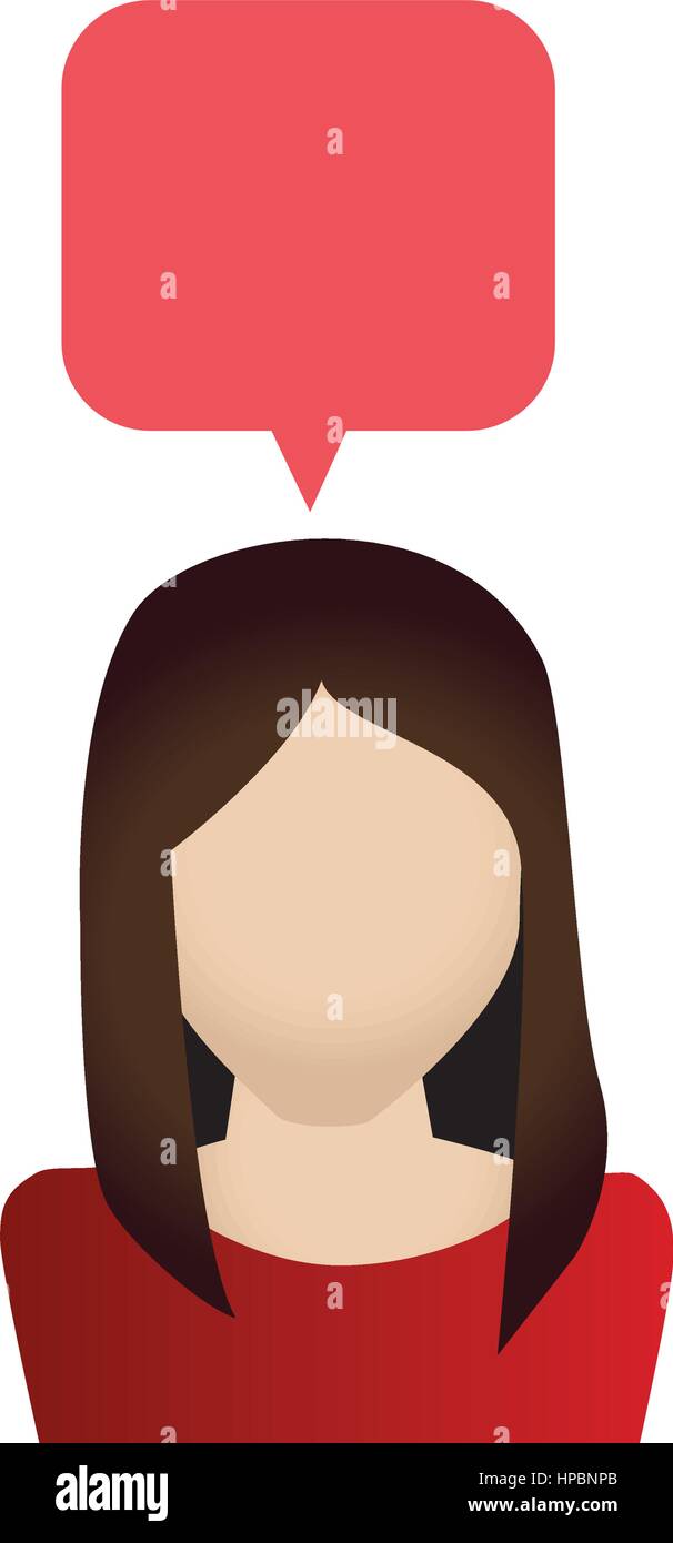 cute woman avatar casual vector illustration design Stock Vector Image ...