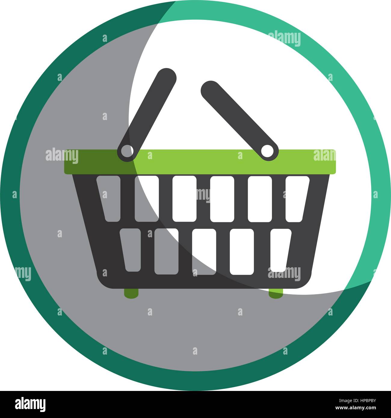 basket shopping commercial icon vector illustration design Stock Vector ...