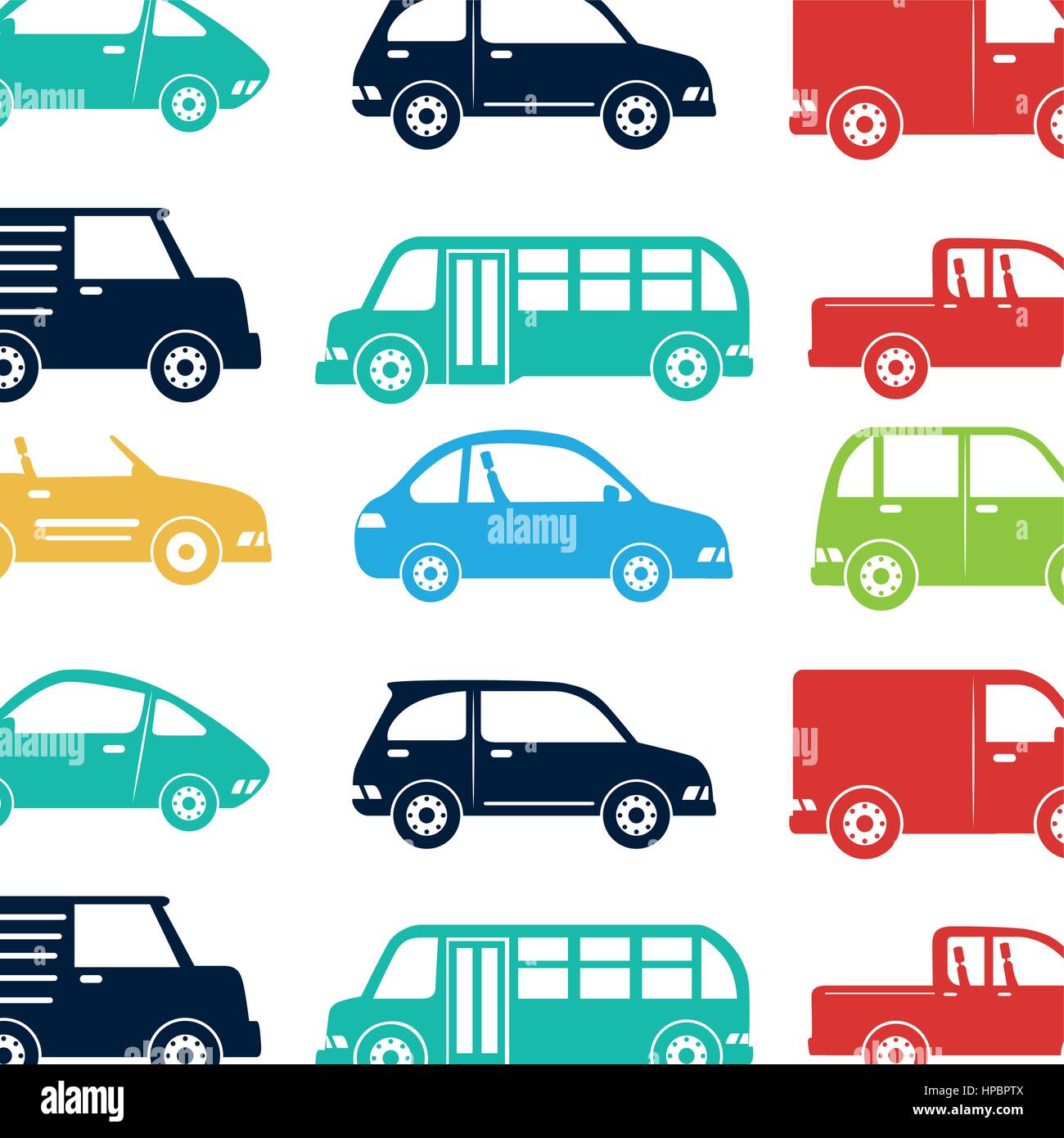 cars vehicles pattern isolated icon vector illustration design Stock ...