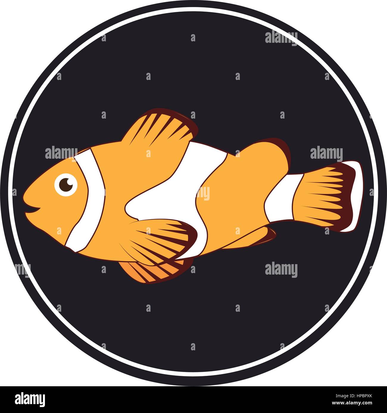 sea fish emblem icon vector illustration design Stock Vector Image ...