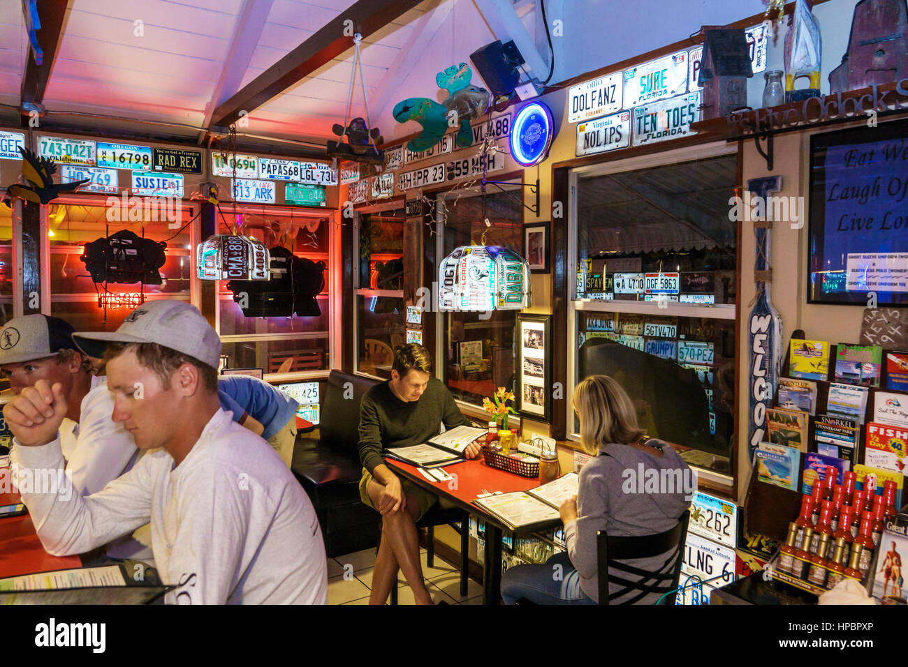 key largo florida upper florida keys mrs macs kitchen restaurant seafood dining interior license plates decor casual - Mrs Macs Kitchen key largo florida upper florida keys mrs macs kitchen restaurant seafood dining interior license plates decor casual - Mrs Macs Kitchen
