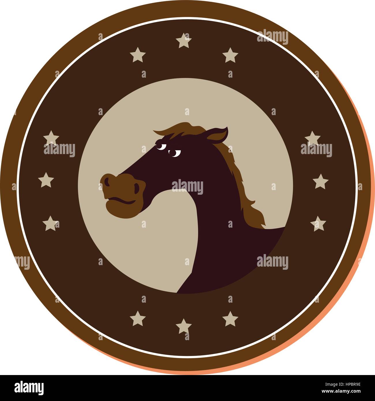 horse character wild west icon vector illustration design Stock Vector ...