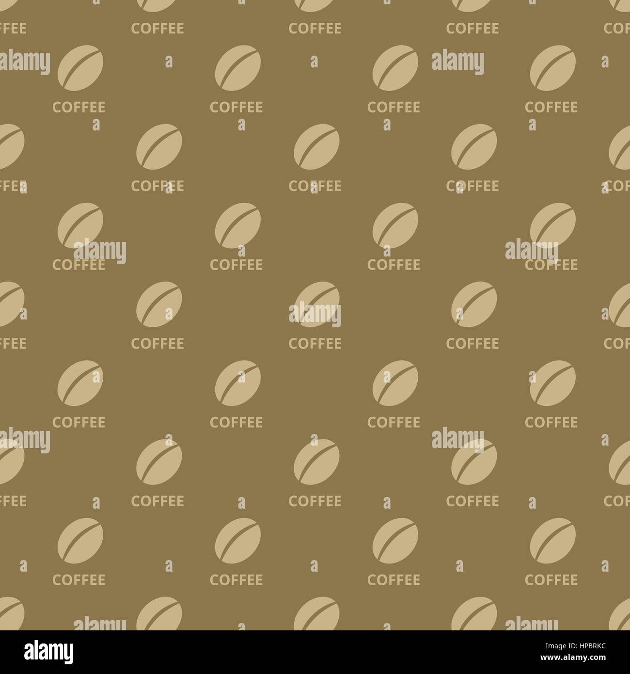 Modern Coffee seamless pattern on brown background Stock Vector Image ...