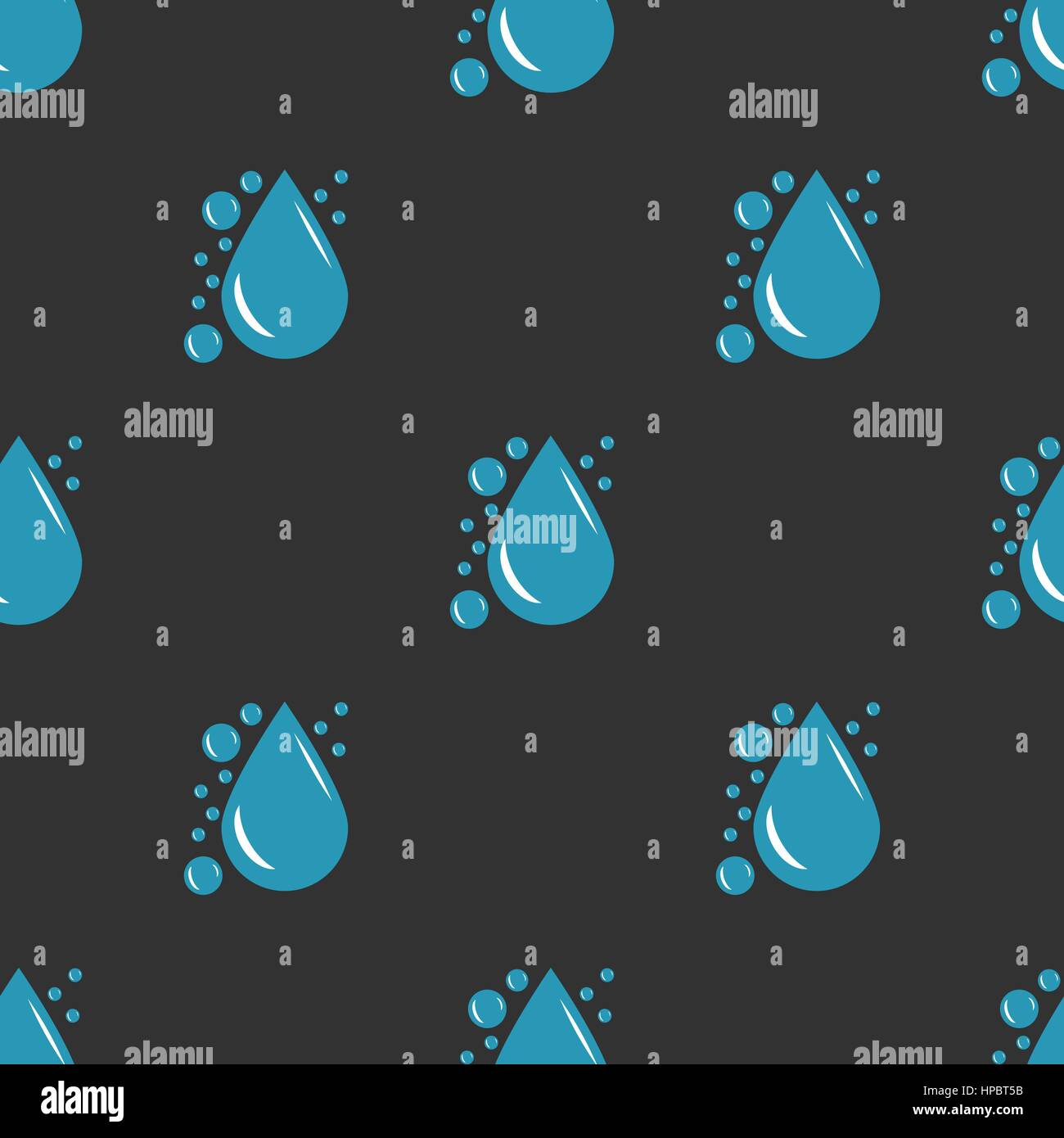 Blue Water drops bubbles seamless pattern design Stock Vector Image ...
