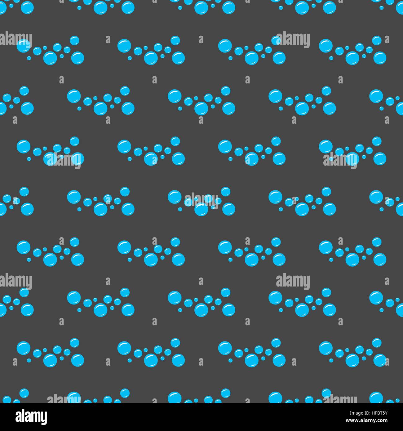 Blue Water drops bubbles seamless pattern design Stock Vector Image ...