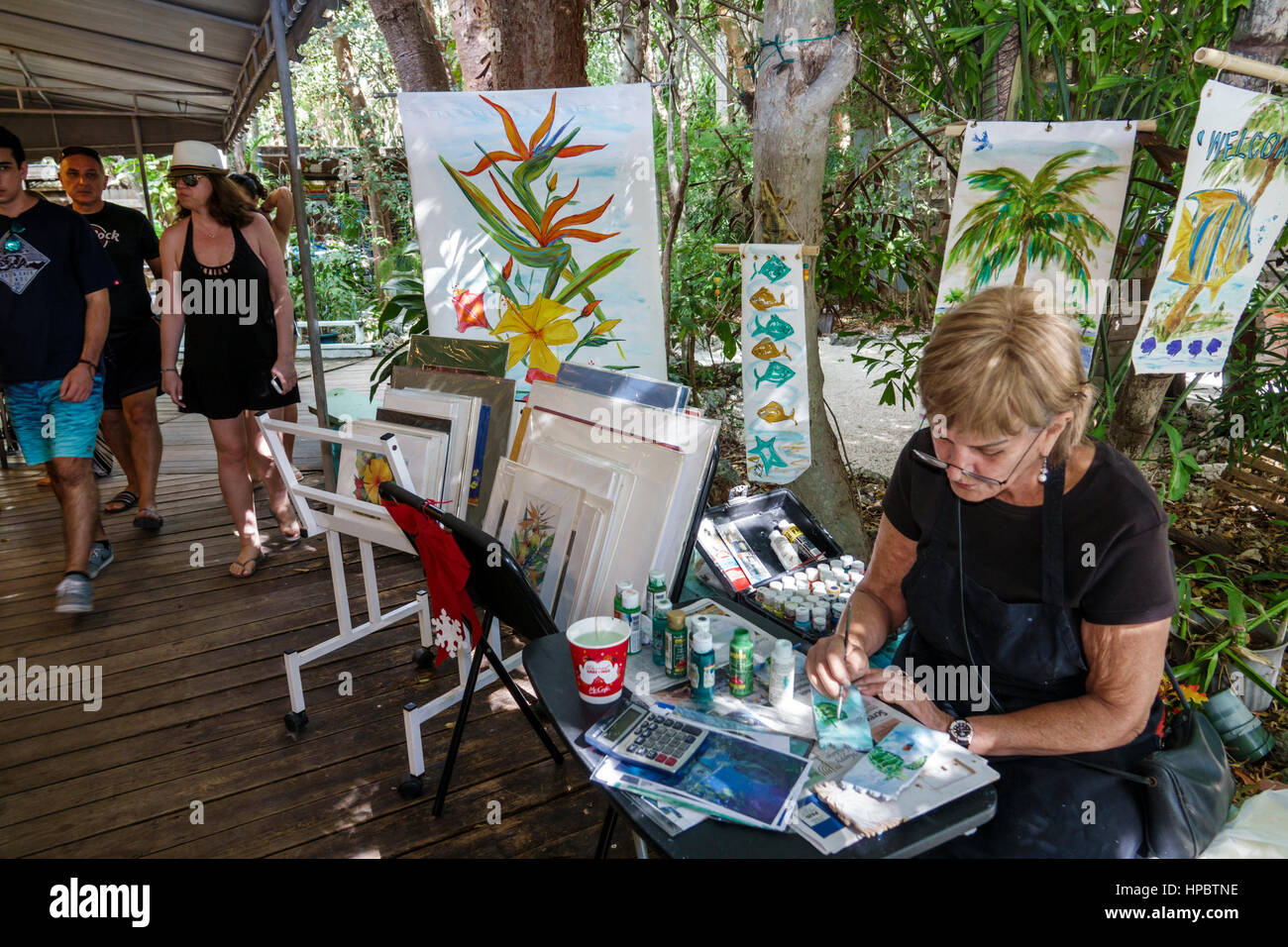 Florida Upper Florida Keys,Islamorada,The Rain Barrel Artisan shopper shoppers
