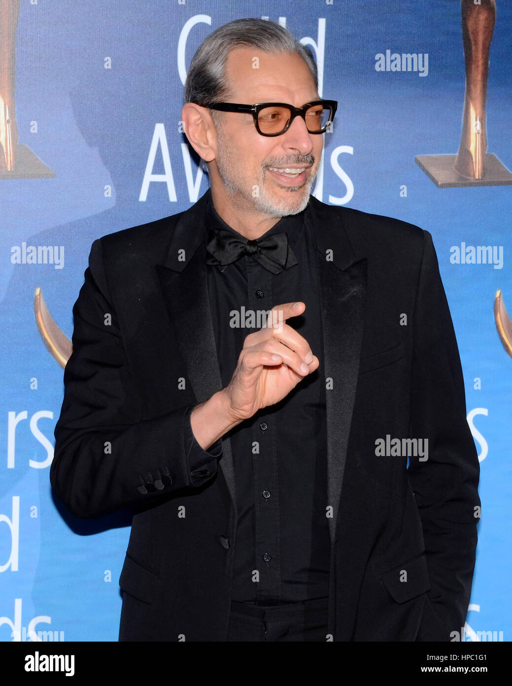 Jeff Goldblum attend the 2017 Writers Guild Awards L.A. Ceremony at The Beverly Hilton Hotel in Beverly Hills, California on February 19, 2017. Stock Photo