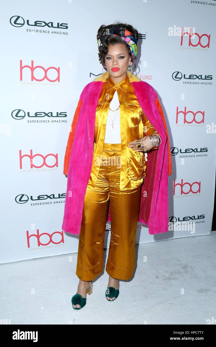 Los Angeles, CA, USA. 19th Feb, 2017. Andra Day at arrivals for 2017 Hollywood Beauty Awards, Avalon Hollywood, Los Angeles, CA February 19, 2017. Credit: Priscilla Grant/Everett Collection/Alamy Live News Stock Photo