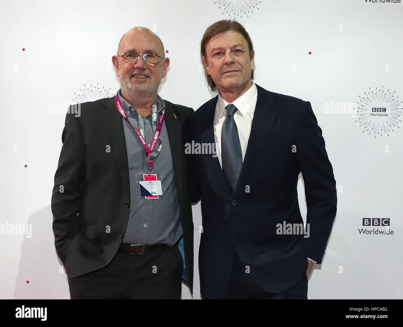 Jimmy McGovern (left) Sean Bean attend the showcase gala for BBC Worldwide in at the ACC