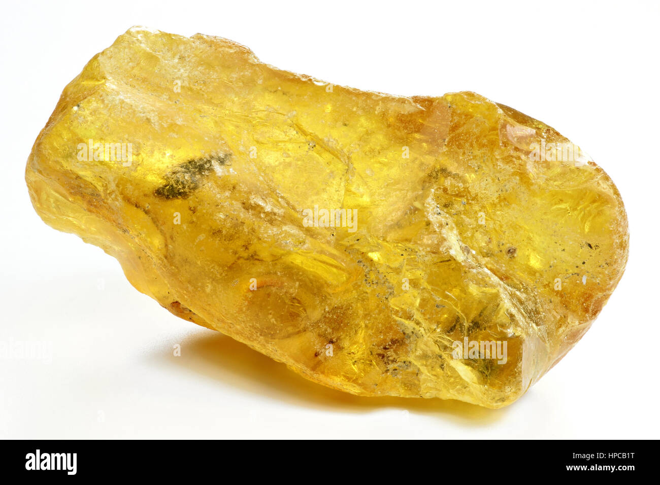 natural North Sea amber isolated on white background Stock Photo