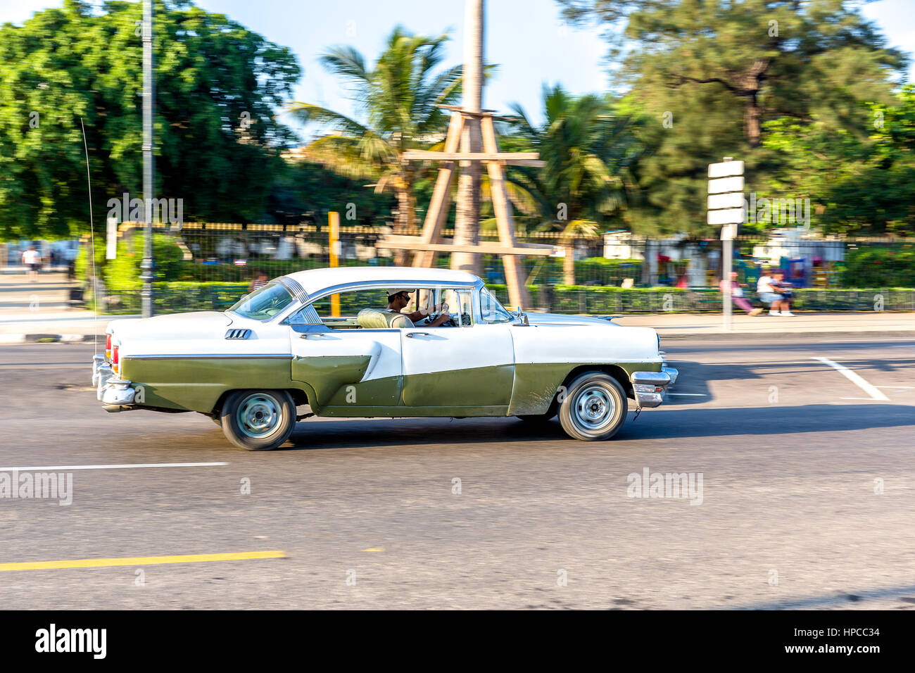 Cuba is the largest island in the Caribbean, with an area of 109,884 square kilometres, and the second-most populous after Hispaniola, with over 11 mi Stock Photo