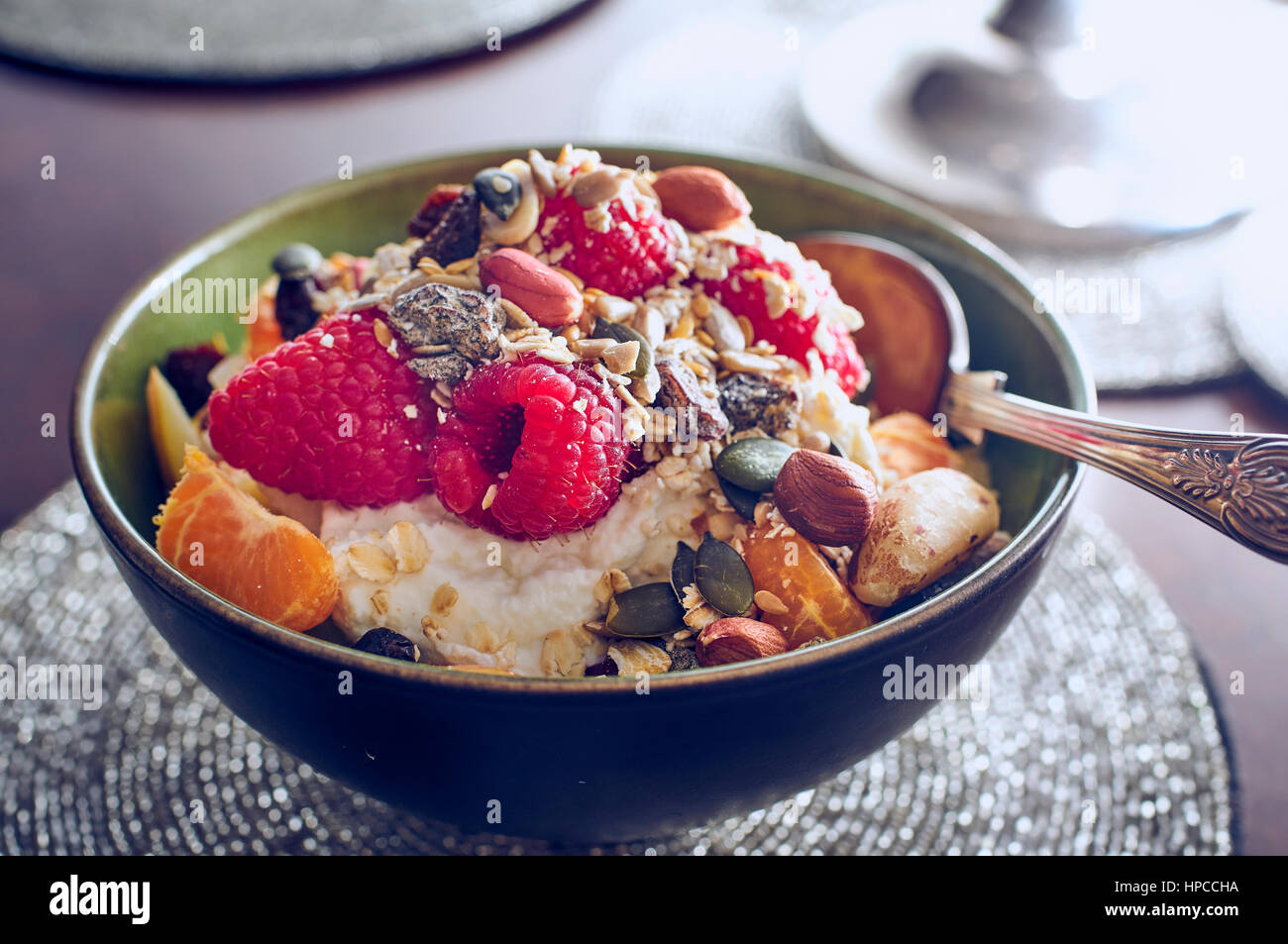 Yogurt fruit breakfast hi-res stock photography and images - Alamy