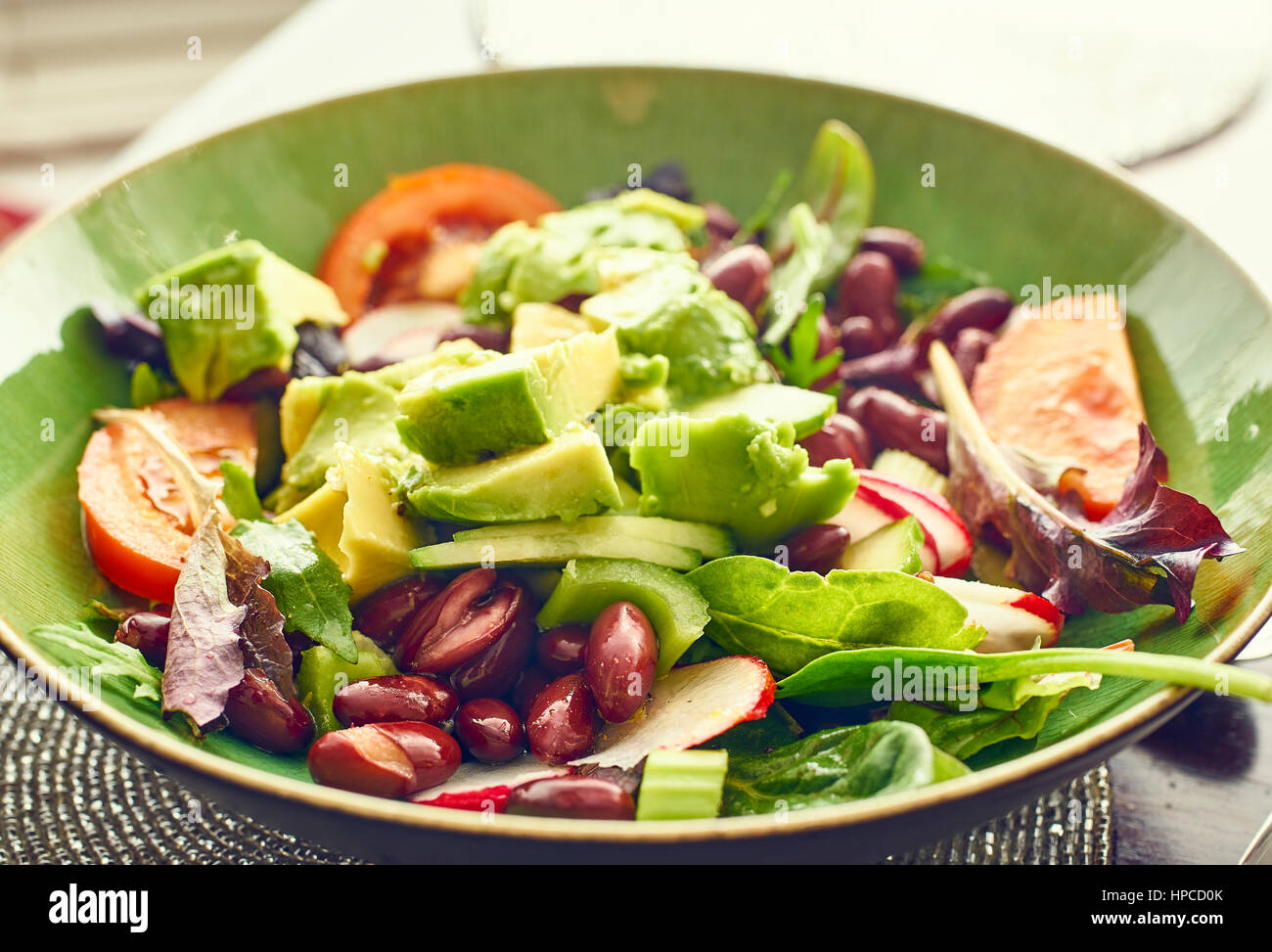 Closeup up salad bowl hi-res stock photography and images - Alamy